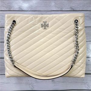 Tory Burch Kira Chevron Distressed Leather Tote